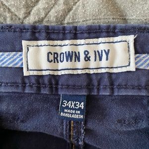 Crown & Ivy Navy Chino 34x34